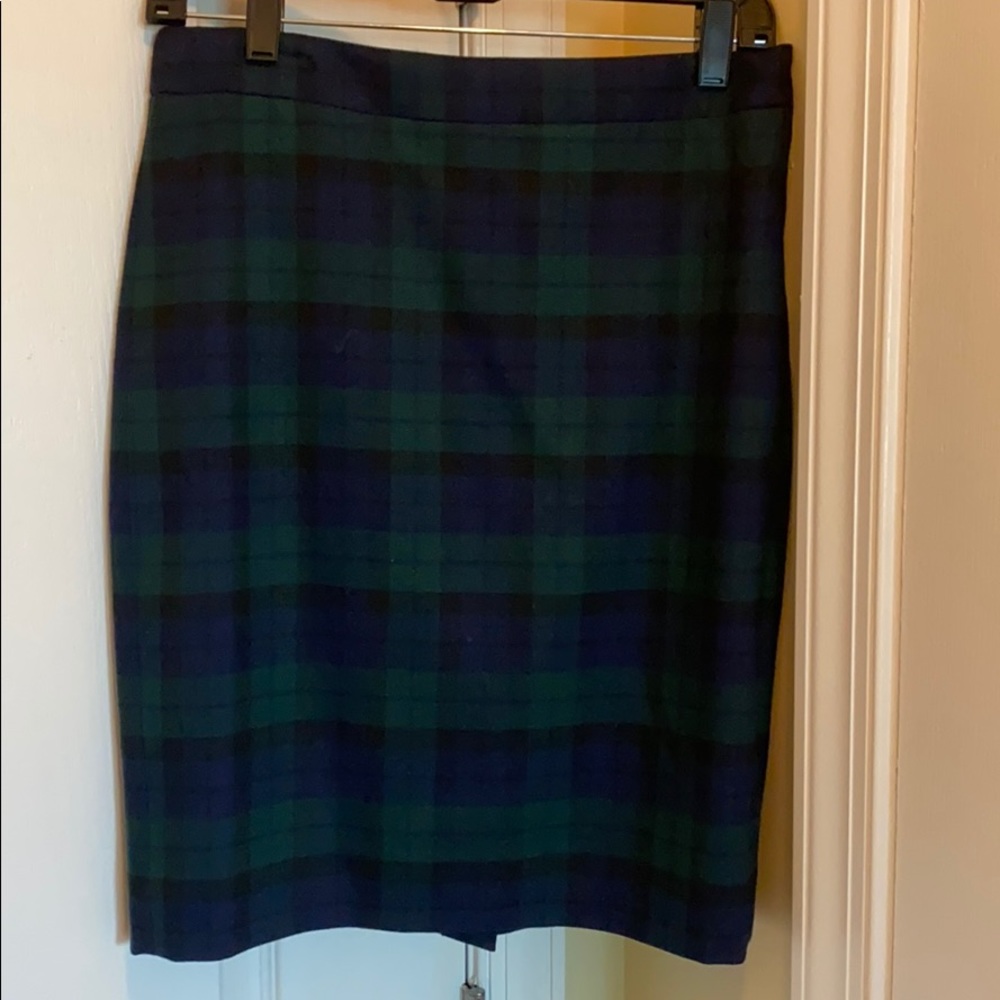 Jcrew plaid pencil skirt